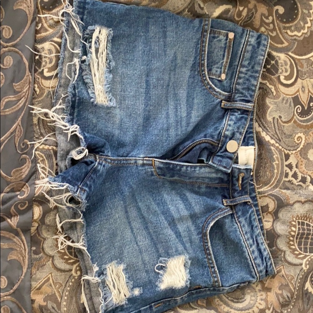 Gilded Intent- High Rise Jean Shorts